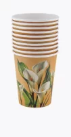 Стакан бумажный "Каллы", набор 10 шт., 220 мл Разноцветный - фото