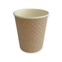 Стакан бумажный д/гор двуслойный 250 мл Waffle Kraft крафт 25шт, арт. ЕМ80-280 Коричневый - фото