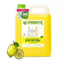 Гель для мытья посуды,фруктов, детских игрушек "Synergetic" концентрат Лимон 5,0 л, арт. 103500  - фото