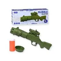 Пистолет "Bubble" для мыльных пузырей, в коробке на 8 пузырей, 3939-141 Зеленый - фото