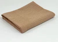 Полотенце вафельное ДЕМЕТРА 40х60, 220гр./м2, миндальный Коричневый - фото