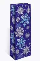 Пакет подар.бум премиум НГ под бут.120*360*85 в ассортименте  - фото