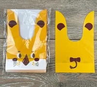 1/10 Пакет забавные зверюшки 13.5*22cm оранжевый  уп Оранжевый - фото