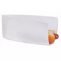 Пакет бумажный ( 80*220) белый, уголок Хот-Дог, ЖС 1/100 Белый - фото