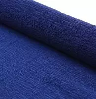 Бумага гофрированная простая 50см*2,5м темно-синяя, арт. b555 Синий - фото