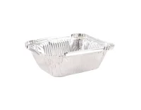 Форма алюм, прямоуг, L-край, 470 мл 5 шт. в упаковке Мегапак/120, арт.47Мега(аналог490мл,910-343) Серебро - фото