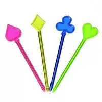 ШПАЖКА  8,7 "КАРТЫ" 1/400 Разноцветный - фото