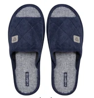 Туфли домашние мужские открытые J2023-01 (синий, 45 (QR)) Синий - фото