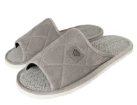 Туфли домашние мужские открытые J2023-01 (светло-серый, 42 (QR)) Серый - фото