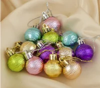 Набор шаров пластик d-3 см, 12 шт "Бусинка" микс арт. 3505652  - фото