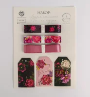 Набор атласных лент «Бордо» 14 х 19 см, 1 шт. 5297952  - фото