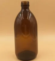 Флакон из коричневого стекла  500мл,крышка д28 арт.72000 Коричневый - фото