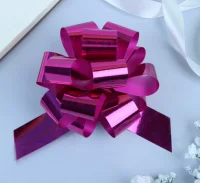 Бант-шар №3 голография, розовый арт. 817814  - фото