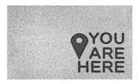 Коврик придверный Dekorelle LAPSHA 104 You Are Here, 60X90см, 122104 (серый) Серый - фото