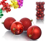 Набор шаров 20штук 6см (красные) HX-3/6  - фото