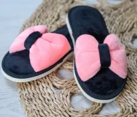 Обувь домашняя женская (черный с розовым), р.39, 209.04.01  - фото