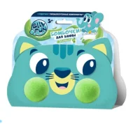 Бомбочки для ванны ELLYFUN Зверюшки Котенок обечайка. Тон Зеленый арт. EF014  - фото