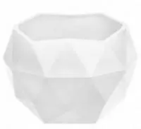 Кашпо "Топаз" (2,5 л) Цв. Белый, (Арт. КШ-9127) Белый - фото