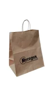 Пакет бум. корич. с круч. ручками 320*200*370 с лог. Мегапак, шт (300)  - фото