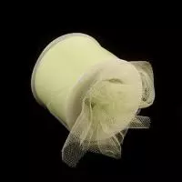 Фатин средней жесткости в шпульках,100% нейлон, арт.TBY.C шир. 50мм цв.10 бл.желтый уп.22.86м Желтый - фото