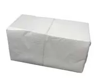 Салфетки бумажные 24*24см, 2сл, белые, 250л, 1/4 слож Белый - фото