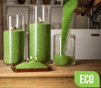 Свечи в гранулах "RosCandles" зеленый 200гр Зеленый - фото