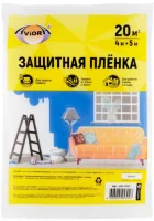 Пленка малярная универсальная 4*5м*(укрывн.полиэт.матр) 20м2 арт.402-397 / 402-646 Прозрачный - фото