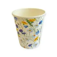 Стакан бумажный 250мл для горячего Летний луг D80 5шт  - фото