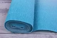 Бумага гофрированная простая-переход 50см-2,5м бело-голубая, арт. CR180/600/2  - фото