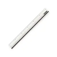 Линейка 30 см, пластик, BRAUBERG прозрачная, черно-белая печать, европодвес, 210743 Прозрачный - фото