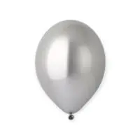 Шар латексный BELBAL (14''/36см) В 105/601 Хром Glossy Silver 1 шт (1) Серебро - фото