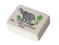 Ластик KOH-I-NOOR "Слон" 300/80, 26х18,5х8мм, белый, прямоугольный, натуральный каучук, 225399  - фото
