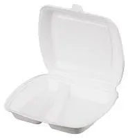 Меню- бокс  2 -секц.1/100 LB-2 ЭКО 250*195*68 вес 7,8 гр Белый - фото