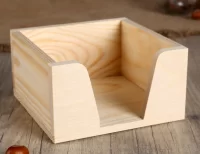 Подставка для салфеток из СОСНЫ, H= 8 см 4669004 (20) Бежевый - фото