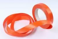 Лента простая (2см*50м) I207 итальянск. тиснение оранжевый  - фото