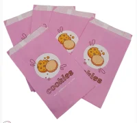 1/10 Пакет бумажный (140*50*250) розовый "Cookies" Розовый - фото