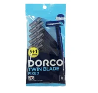 Cтанки для бритья Dorco 2 одноразовые 6 шт. Синий - фото