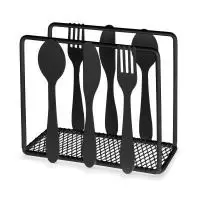 Салфетница стальная Mineral, Atmosphere 11.5х4х10 см, арт. AT-K1787 Черный - фото