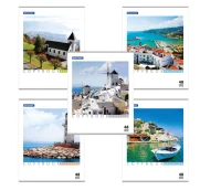 Тетрадь А5 48л. BRAUBERG скоба, клетка, обложка картон, КАНИКУЛЫ, 401819 Микс - фото