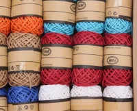 Шнур декоративный бумажный 7м, 12шт в упаковке, 1200шт в коробке, арт. ЛС22536-10  - фото