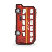 Пенал школьный, арт.51105/ 24 АВТОБУС (без наполнения, 20х10.5 см, полиуретан, молния, полноцветная печать, ПЭТ-пакет).  - фото