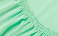 Простыня трикотажная на резинке 140*200 100% хлопок, плотность 145гр ментол Мятный - фото