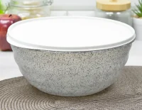 Миска "Latina" 3,2л с крышкой (гранит светло-серый) 222136721/02 Гранит - фото