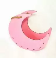 Ящик для цветов "Полумесяц" №18 (28,5*10*26) розовый  - фото