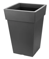 Кашпо ТУБУС 240х240мм 7,5л Графитовый, арт. М 3178 Графитовый - фото