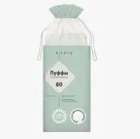 Пуффы косметические E-RASY д/чувствительной кожи, 80шт/уп, 429298 Белый - фото