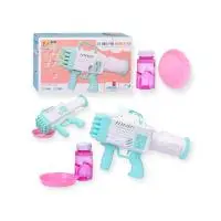 Бластер "Забава" для мыльных пузырей, в коробке на 25 пузырей, 3393A Голубой - фото