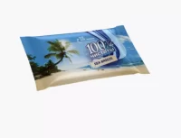 Салфетки влажные 15шт ТМ 100% Чистоты с ароматом морской свежести, 140шт в упаковке Белый - фото