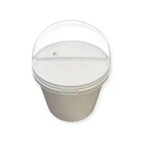 Комплект Ведро 5,6 л белое NEW + Крышка д/ведра белая d-220 NEW Белый - фото