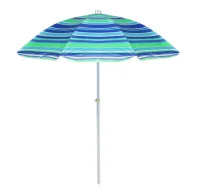 Зонт пляжный Maclay «Модерн», с серебристым покрытием, d=150 cм, h=170 см, цвет МИКС, арт. 867031 Микс - фото